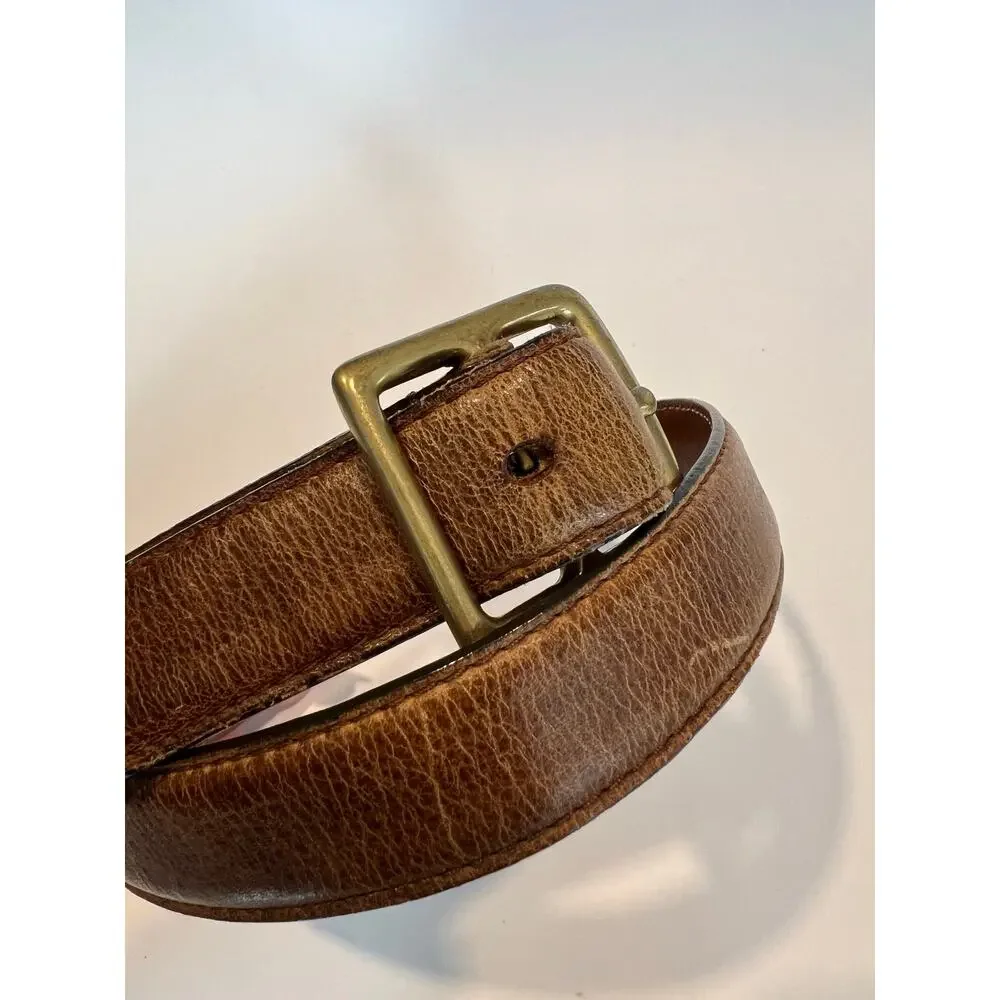 Full Grain Leather Men's Belt Brown Size 36 SG